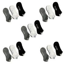 kit com 15 pares de meias Soquete masculina em algodão Kyor tam. 40 a 45