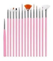 Kit Com 15 Pinceis Gel Uv Manicure Acrigel Salão Barato Kit Com 15 Pinceis Gel Uv Manicure Acrigel Salão Barato
