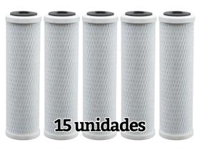 Kit Com 15 Refil Carbon Block Carvão Ativado 9 3/4 10 Kit Com 15 Refil Carbon Block Carvão Ativado 9 3/4 10