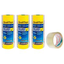 Kit com 15 rolos de Fita Qualitape Transparente 48x100 Kit com 15 rolos de Fita Qualitape Transparente 48x100