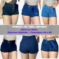 Kit com 15 Shorts Jeans Femininos Cintura Alta REVENDA DIRETO DE FABRICA
