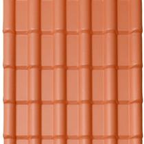 Kit com 15 Telhas Pvc Colonial 2,42m X 0,88m X 1,7mm 6 Ondas Lux Telhas