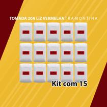 Kit com 15 tomada 20a liz vermelha tramontina Kit com 15 tomada 20a liz vermelha tramontina