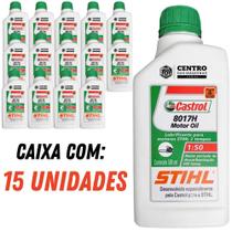 KIT Com 15 Unidades de Óleo Lubrificante 2 Tempos Castrol Stihl 500ml Com Poder Detergente