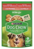 Kit com 15 unidades - Ração úmida Dog Chow cães adultos frango sache 100g