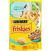 Kit com 15 unidades - Ração úmida Friskies adultos atum ao molho sachê 85g Kit com 15 unidades - Ração úmida Friskies adultos atum ao molho sachê 85g