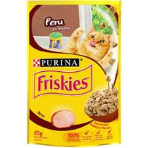 Kit com 15 unidades - Ração úmida Friskies adultos peru ao molho sachê 85g