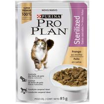 Kit com 15 unidades - Ração Úmida Pro Plan Frango Sterilized gatos castrados 85gr