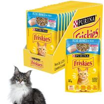 Kit Com 15 Unidades Sache Friskies 85g Ração Úmida Petisco Para Gatos Adultos Sabor Peixe Branco Kit Com 15 Unidades Sache Friskies 85g Ração Úmida Petisco Para Gatos Adultos Sabor Peixe Branco