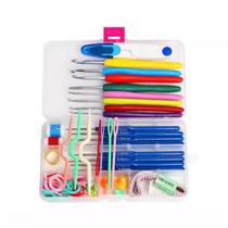 Kit Com 16 Agulhas De Crochê + Acessórios + Estojo Kit Croche - Armarinhos Beaba