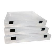 Kit com 16 Pastas Pp Rígida Oficio Ll Transparente Inject