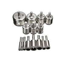 Kit Com 16 Serras Copo Broca Diamantada 6 A 50 Mm Charbs Kit Com 16 Serras Copo Broca Diamantada 6 A 50 Mm Charbs