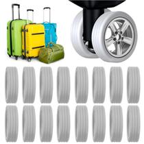 Kit Com 16 Unidades Protetor Silicone Para Rodas Mala Bagagem