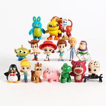 Kit Com 17 Peças Toy Story Miniaturas Infantil Em Pvc 5cm