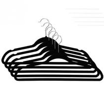 kit com 18 cabides Aveludados Preto