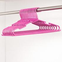 Kit com 18 Cabides Coloridos - Pendurador de Roupas - Adulto