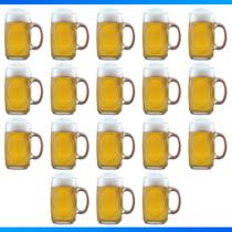 Kit Com 18 Canecas De Vidro Chopp Cerveja Bar Restaurante Padaria 350Ml