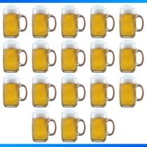 Kit Com 18 Canecas De Vidro Chopp Cerveja Bar Restaurante Padaria 360Ml Kit Com 18 Canecas De Vidro Chopp Cerveja Bar Restaurante Padaria 360Ml