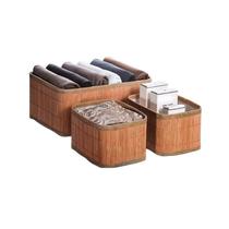 Kit com 18 Cesto Organizador em Bambu 6 Grandes + 12 Médios Kit com 18 Cesto Organizador em Bambu 6 Grandes + 12 Médios