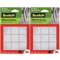 Kit com 18 Feltro Adesivo Cadeira Sofa Quadrado G 30MM SCOTCH 3M Kit com 18 Feltro Adesivo Cadeira Sofa Quadrado G 30MM SCOTCH 3M