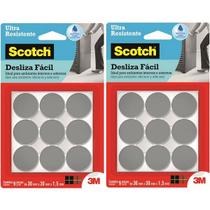 Kit com 18 Protetor Ultraresistente Desliza Facil 3M SCOTCH Redondo