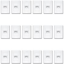 Kit Com 18 Tomadas Padrão 2p+t 10a Com Placa Evidence - Fame Kit Com 18 Tomadas Padrão 2p+t 10a Com Placa Evidence - Fame