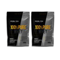 Kit com 2 100% Pure Whey Protein Baunilha 900g Probiótica
