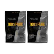 Kit com 2 100% Pure Whey Protein Cookies & Cream 900g Probiótica