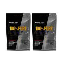 Kit com 2 100% Pure Whey Protein iogurte com coco 900g Probiótica