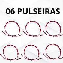 Kit com 2, 4 ou 6 Pulseiras Vermelhas 7 Nós Premium Proteção Contra Inveja e Energias Negativas Kit com 2, 4 ou 6 Pulseiras Vermelhas 7 Nós Premium Proteção Contra Inveja e Energias Negativas