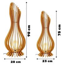 Kit com 2 Abajur Grande de Chão ANA MARIA MDF Luminária -