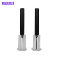 Kit com 2 Abridor de Garrafa de Vinho Saca Rolhas Prático Pneumático Bomba de Ar Agulha Compacto Portátil