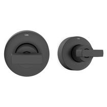 Kit com 2 Acabamento de Registro para Base Reforma 1/2, 3/4, 1 Flow Celite Preto/Matte Kit com 2 Acabamento de Registro para Base Reforma 1/2, 3/4, 1 Flow Celite Preto/Matte
