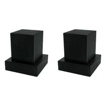 Kit Com 2 Acabamento Quadrado Registro 1/2 e 3/4 Volante C-80 Metal Preto Padrão 16 Estrias Kit Com 2 Acabamento Quadrado Registro 1/2 e 3/4 Volante C-80 Metal Preto Padrão 16 Estrias