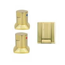 Kit com 2 Acabamento Registro e 1 Válvula de Descarga Ducon Metais