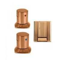 Kit com 2 Acabamento Registro e 1 Válvula de Descarga Ducon Metais