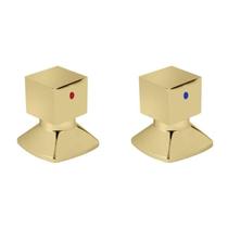 Kit com 2 Acabamentos para Registro C46 Água Quente/fria Go5246 Ducon Metais Kit com 2 Acabamentos para Registro C46 Água Quente/fria Go5246 Ducon Metais