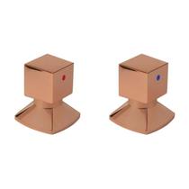 Kit com 2 Acabamentos Para Registro C46 Água Quente/Fria Rose Ro7246 Ducon Metais Rosé Gold Kit com 2 Acabamentos Para Registro C46 Água Quente/Fria Rose Ro7246 Ducon Metais Rosé Gold