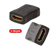 KIT com 2 Adaptador Emenda HDMI, Conector Extensor Fêmea x Fêmea Para Cabo HDMI KIT com 2 Adaptador Emenda HDMI, Conector Extensor Fêmea x Fêmea Para Cabo HDMI