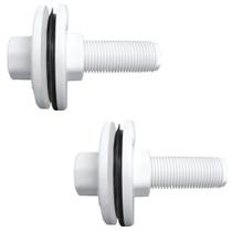 Kit com 2 Adaptador Roscável c/ Flange Fixa Branca 1/2" - Cipla