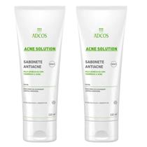 Kit com 2 Adcos Acne Solution Sabonete Antiacne 120 ml