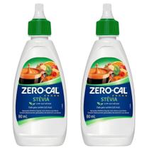 Kit com 2 Adoçantes Líquidos Zero Cal Stévia com Sucralose 80ml