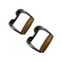 Kit Com 2 Alças De Madeira Para Panela Caçarola Mca 2f 9cm