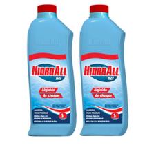 Kit Com 2 Algicidas Choque Elimina Algas Para Piscinas Verde 1 Litro Hidroall