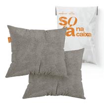 Kit com 2 Almofadas em Bouclé com Estofamento em Fibra Siliconada - Sofá na Caixa Kit com 2 Almofadas em Bouclé com Estofamento em Fibra Siliconada - Sofá na Caixa
