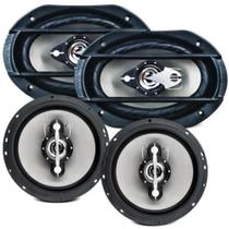 Kit com 2 ALTO-FALANTES 6X9 e 6 Quadriaxial Leson LS6 140W