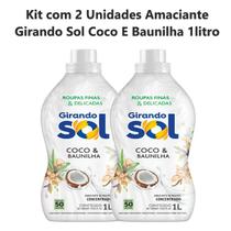 Kit com 2 Amaciante Roupa Concentrado 1 Lt Coco e Baunilha Kit com 2 Amaciante Roupa Concentrado 1 Lt Coco e Baunilha