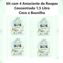 Kit com 2 Amaciante Roupa Concentrado Coco e Baunilha 1,5 Lt Kit com 2 Amaciante Roupa Concentrado Coco e Baunilha 1,5 Lt