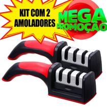 kit com 2 amolador de faca afiador profissional