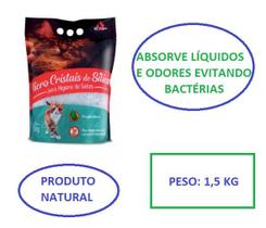 Kit com 2 areias higienica silica premium para gatos 1,5 kg, fina , grossa, micro Kit com 2 areias higienica silica premium para gatos 1,5 kg, fina , grossa, micro
